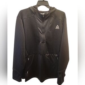 Reebok Black Half Zip-Up Pullover Hoodie